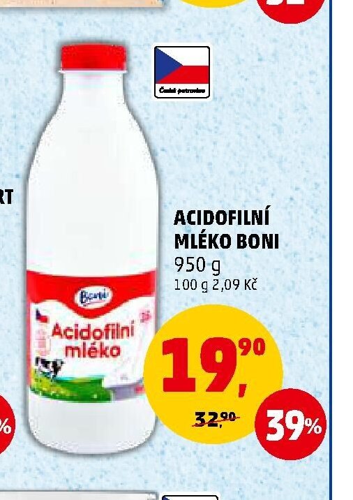 ACIDOFILNÍ MLÉKO BONI 950 g