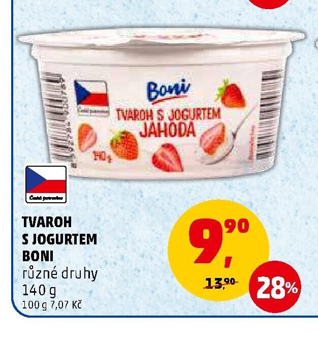 TVAROH S JOGURTEM BONI různé druhy 140 g