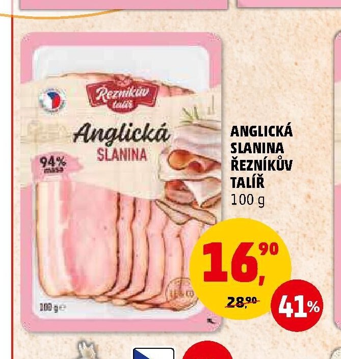 Anglická slanina Řezníkův talíř