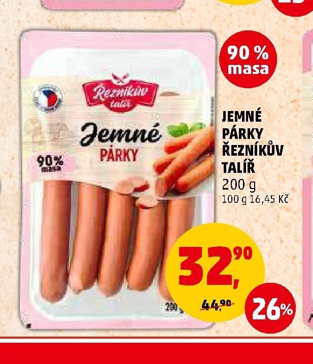 Jemné párky Řezníkův talíř