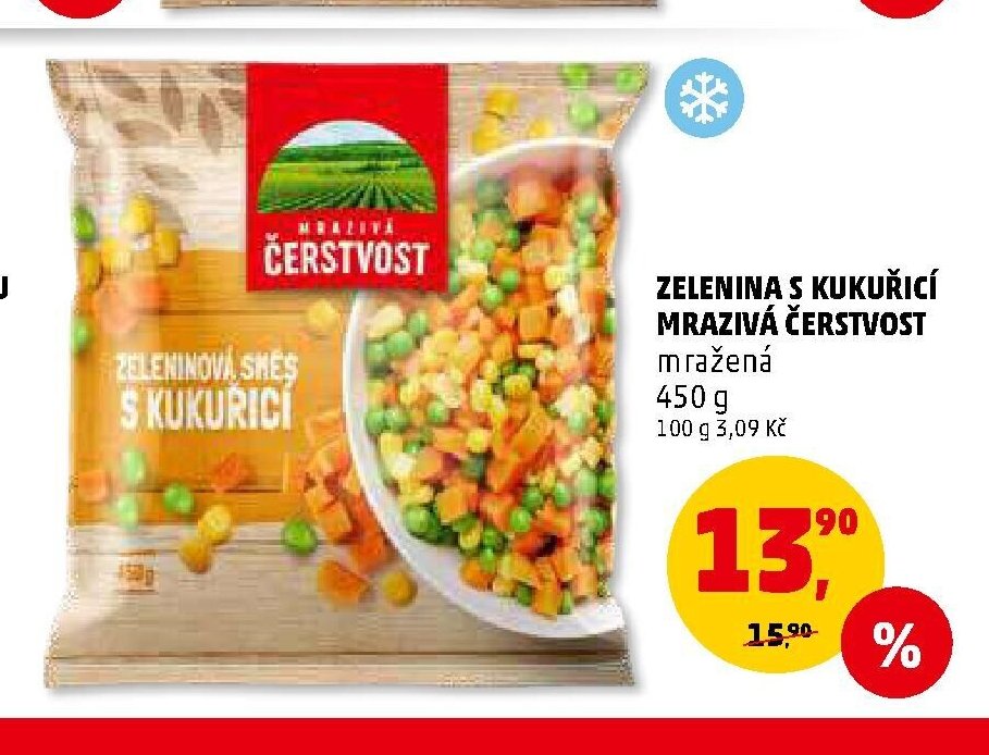 Zelenina s kukuřicí mražená čerstvost