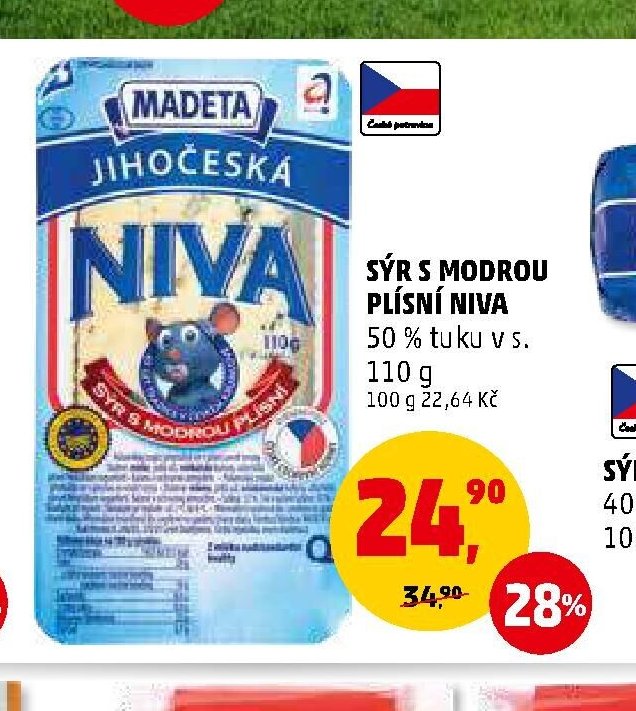 Sýr s modrou plísní Niva