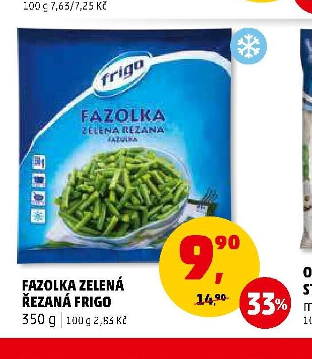 Fazolka zelená řezaná Frigo