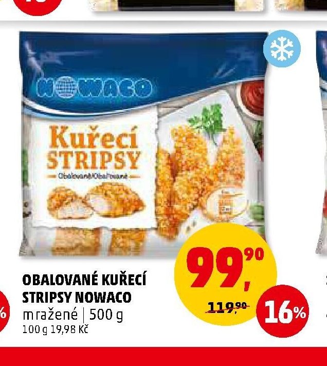 Obalované kuřecí stripsy Nowaco