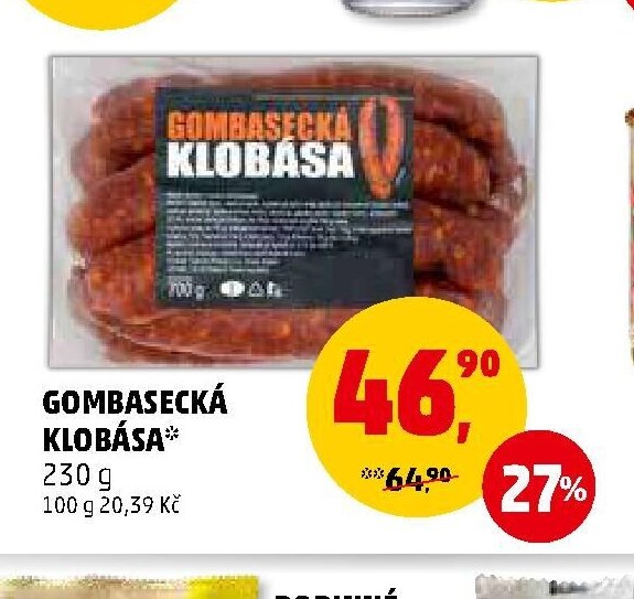 GOMBASECKÁ KLOBÁSA