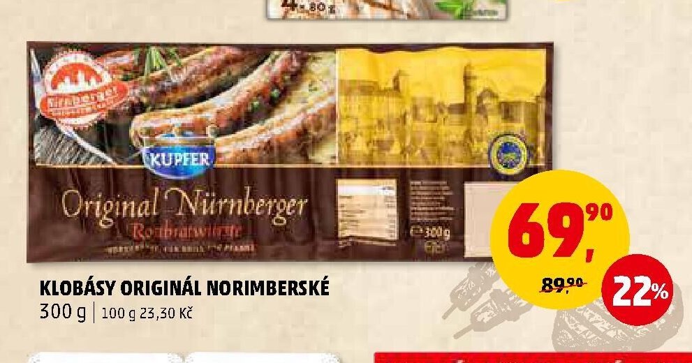 Klobásy originál norimberské