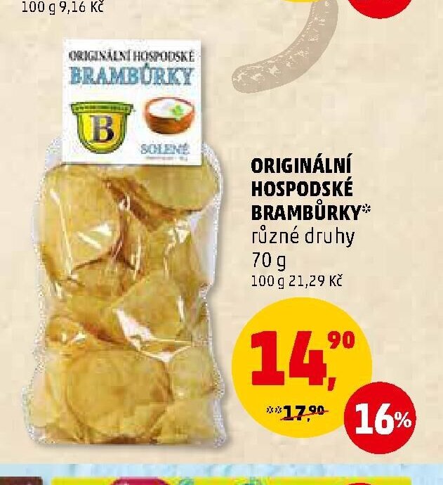 Originální hospodské brambůrky