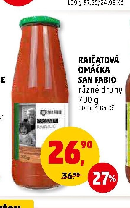 RAJČATOVÁ OMÁČKA SAN FABIO