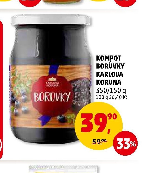 KOMPOT BORŮVKY KARLOVA KORUNA