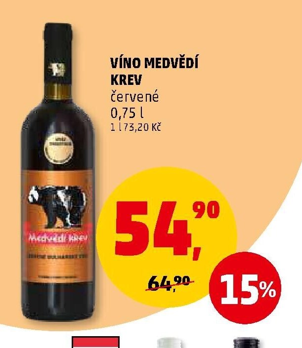 VÍNO MEDVĚDÍ KREV červené