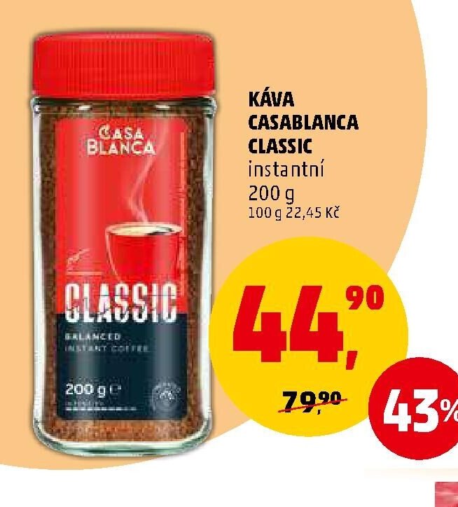 Káva Casablanca Classic instantní 200 g