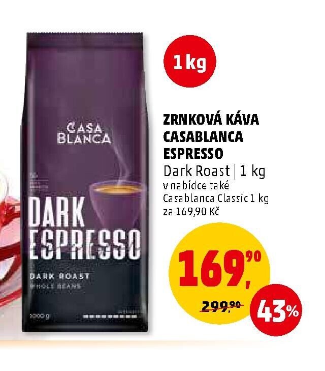Zrnová káva Casablanca Espresso 1 kg