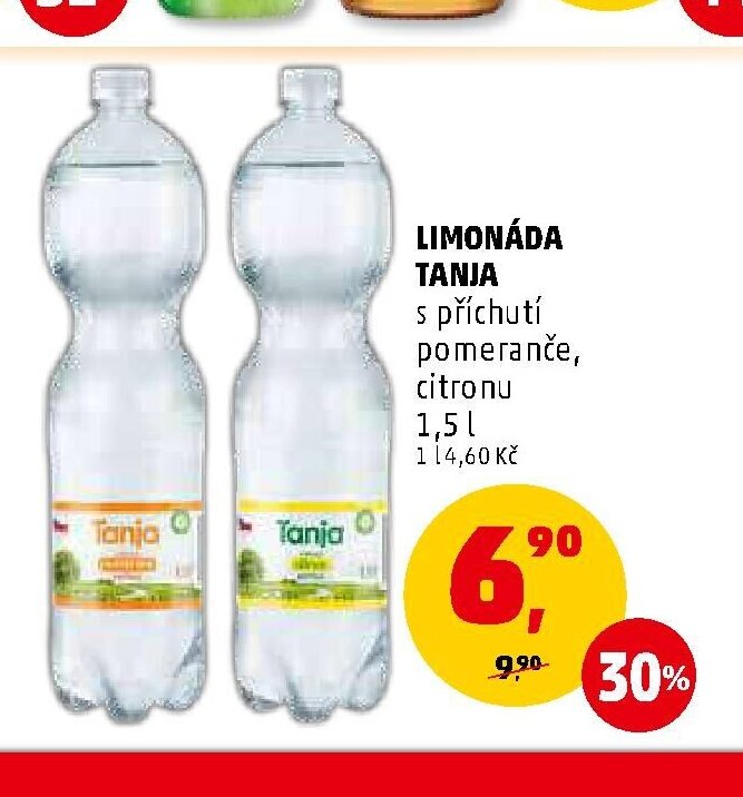 Limonáda Tanja s příchutí pomeranče, citronu 1,5 l