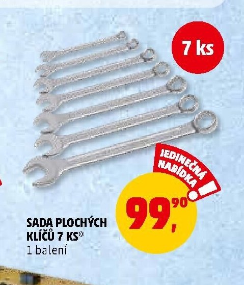 SADA PLOCHÝCH KLÍČŮ 7 KS