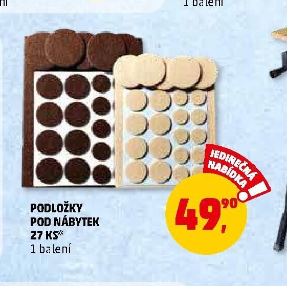 PODLOŽKY POD NÁBYTEK 27 KS