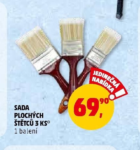 SADA PLOCHÝCH ŠTĚTCŮ 3 KS