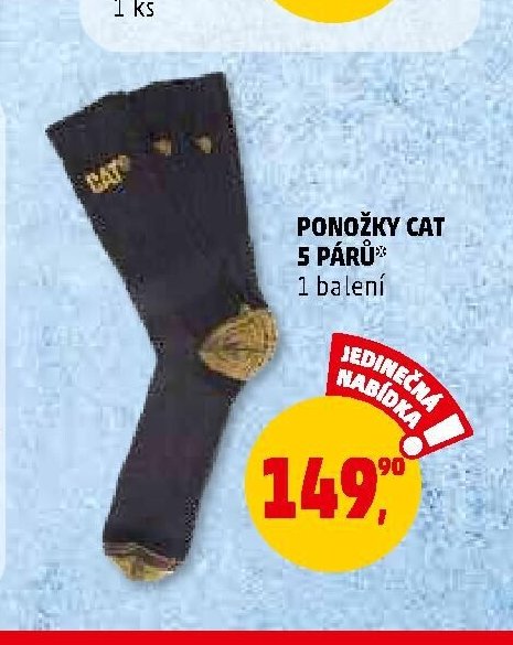 PONOŽKY CAT 5 PÁRŮ