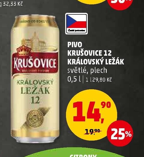 PIVO KRUŠOVICE 12 KRÁLOVSKÝ LEŽÁK