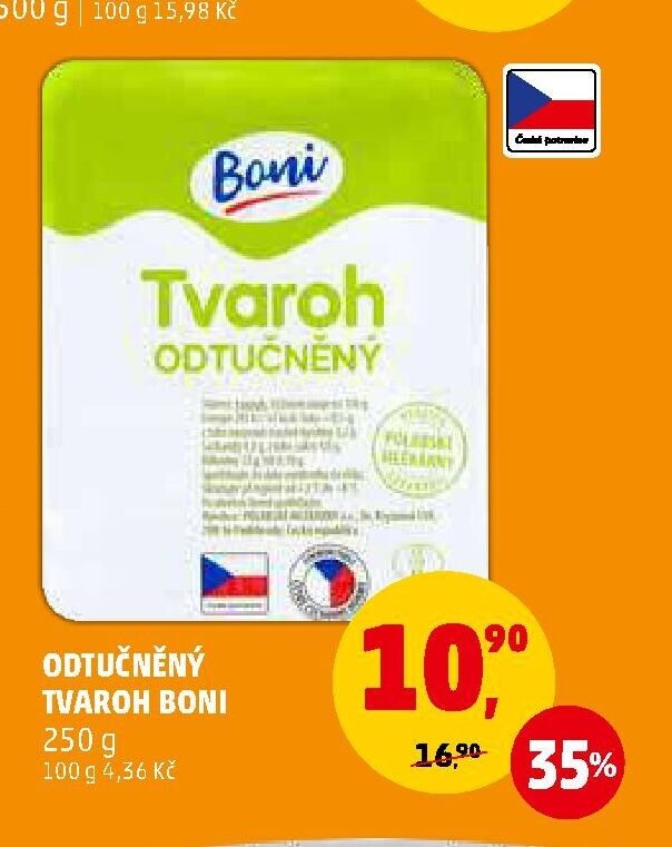 ODTUČNĚNÝ TVAROH BONI