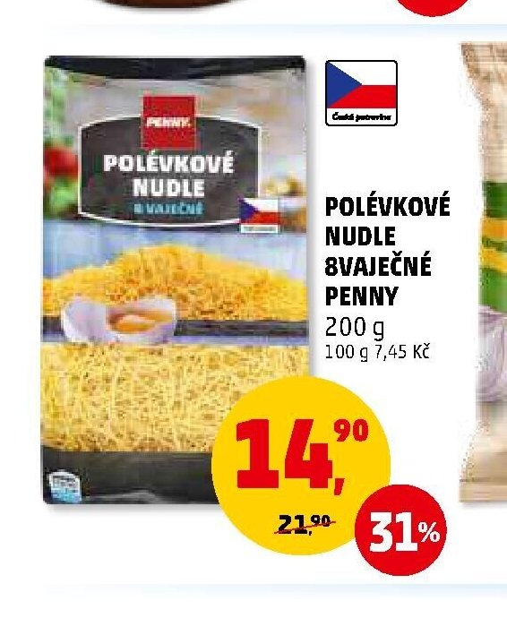 Polévkové nudle vaječné Penny