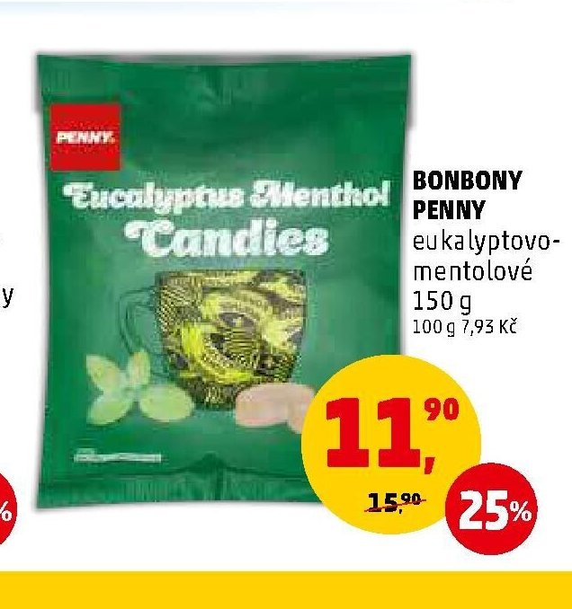Bonbony Penny eukalyptovo-mentolové