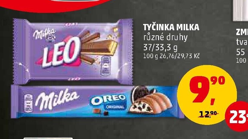 Tyčinka Milka různé druhy 37/33,3 g