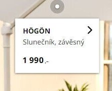 HÖGÖN Slunečník, závěsný