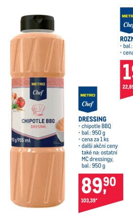 Metro Chef dressing Chipotle BBQ