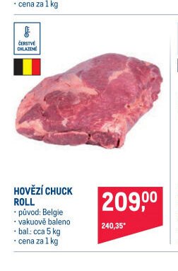 Hovězí chuck roll