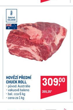 Hovězí přední chuck roll