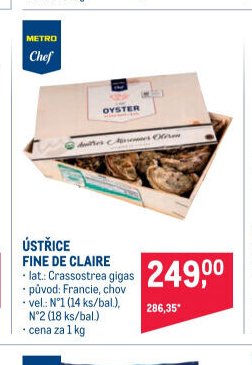 ÚSTŘICE FINE DE CLAIRE
