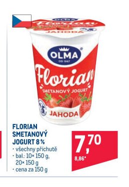 Florian smetanový jogurt 8%