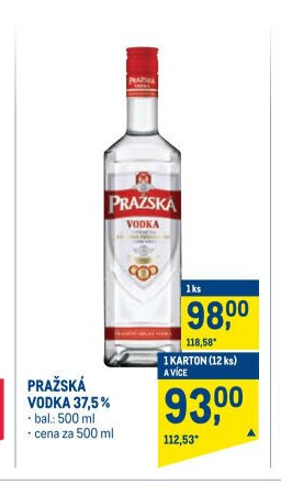 PRAŽSKÁ VODKA 37,5%