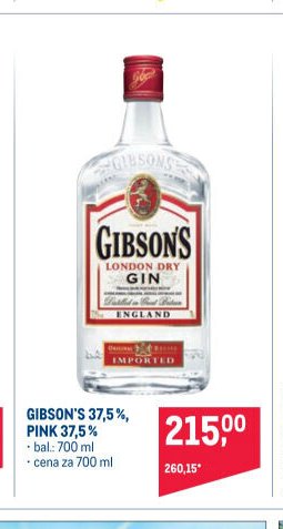 GIBSON'S 37,5%, PINK 37,5%