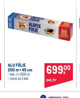 Alu fólie 200 m x 45 cm