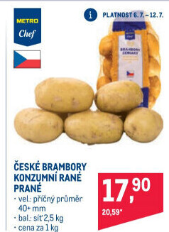 Brambory konzumní rané Metro Chef