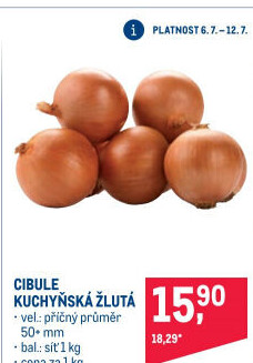 Cibule kuchyňská žlutá