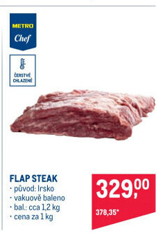 Flap steak Metro Chef