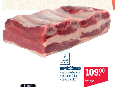 Hovězí žebra s kostí