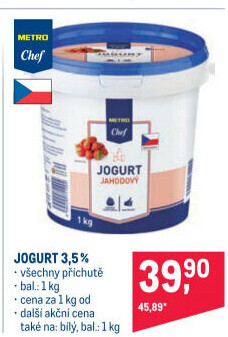 Jogurt ochucený Metro Chef