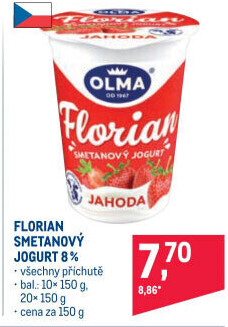 Jogurt smetanový Florian Olma