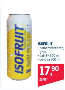 Nápoj isotonický Isofruit