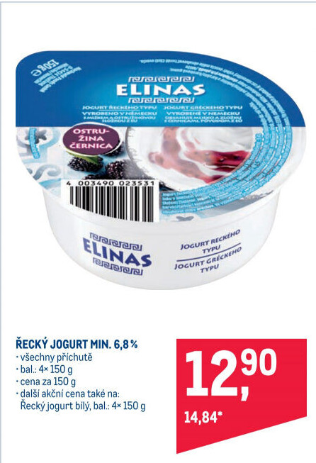 Ochucený jogurt řecký Elinas