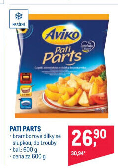 Pati Parts mražené Aviko