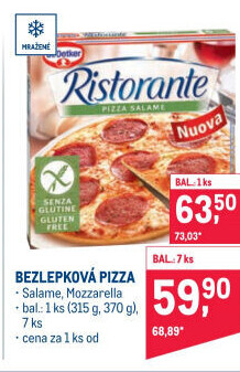 Pizza mražená bez lepku Ristorante Dr. Oetker