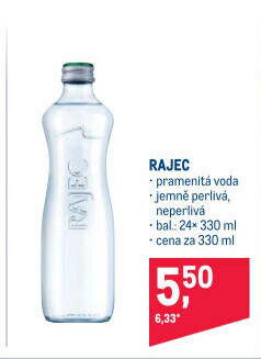 Přírodní voda Rajec