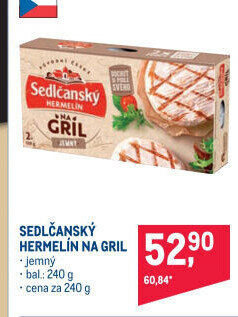 Sýr Hermelín na gril Sedlčanský