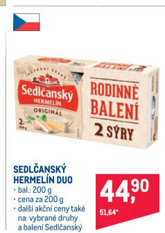 Sýr Hermelín Sedlčanský