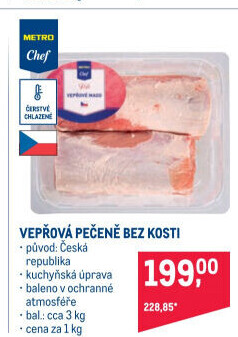 Vepřová pečeně bez kosti Metro Chef