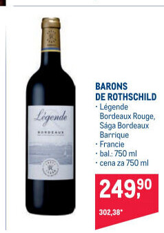 Víno Légende Bordeaux Barons de Rothschild